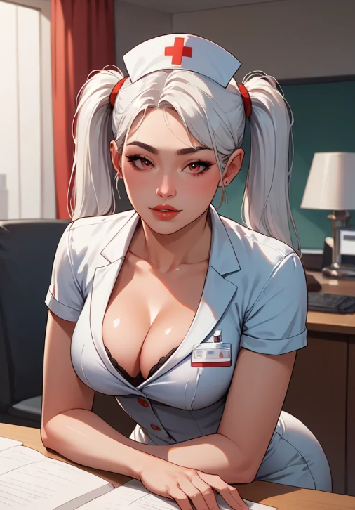 Mina nurse anime AI character